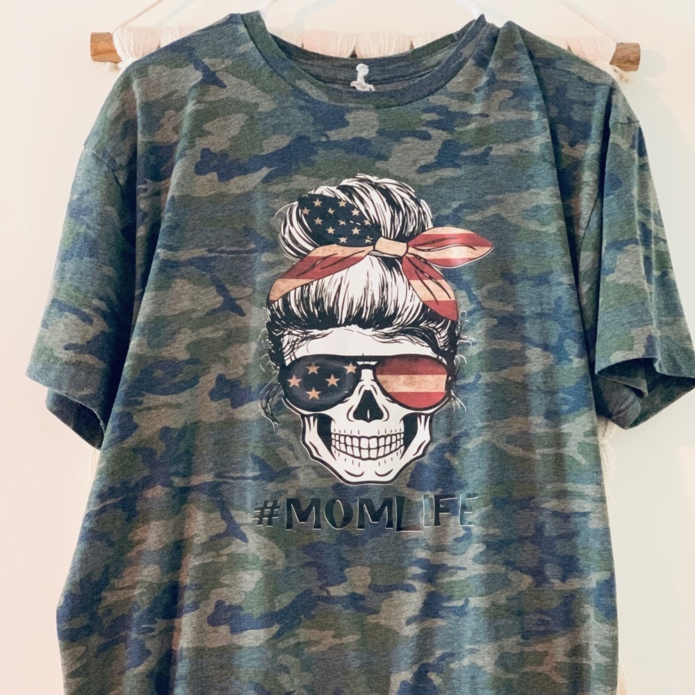 Mom Life Camo Tee